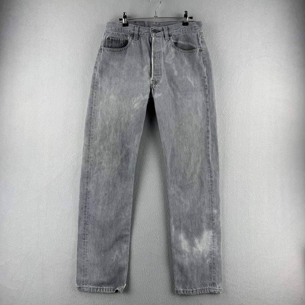 Vintage Levis Jeans Mens Fits 30x32 Gray 501 Straight 80s Made in USA
